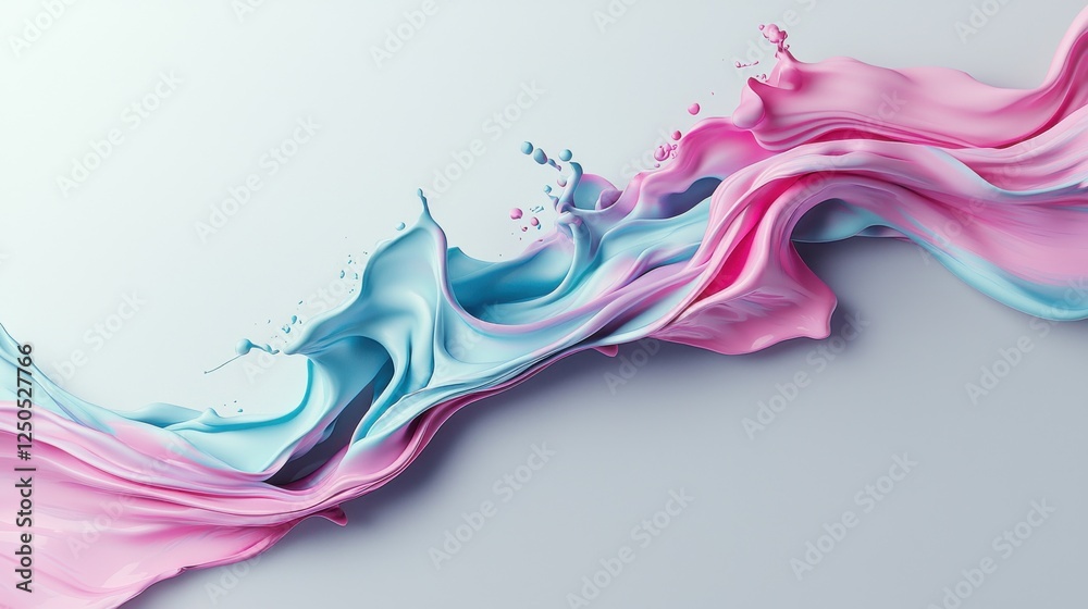 Poster dynamic color splash action abstract art creative design studio environment artistic viewpoint visua