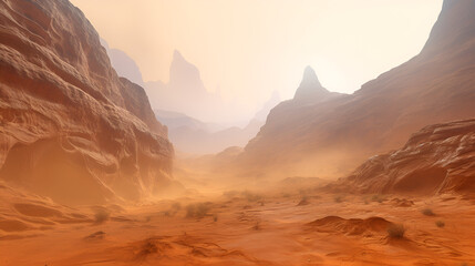 Naklejka premium Canyon dust swirls in nature