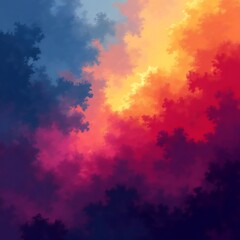 colorful sunset sky