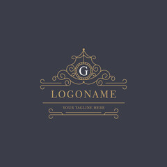 Letter G Luxury. elegant with logo vector, Creative Lettering Logo Vector Illustration.
