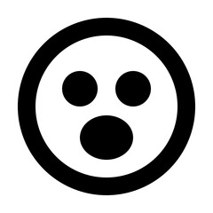 Fototapeta premium Emoticon Amazed - Simple Minimalist Emoji Flat Icon 