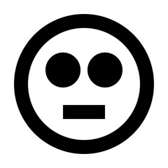 Emoticon Surprised - Simple Minimalist Emoji Flat Icon 