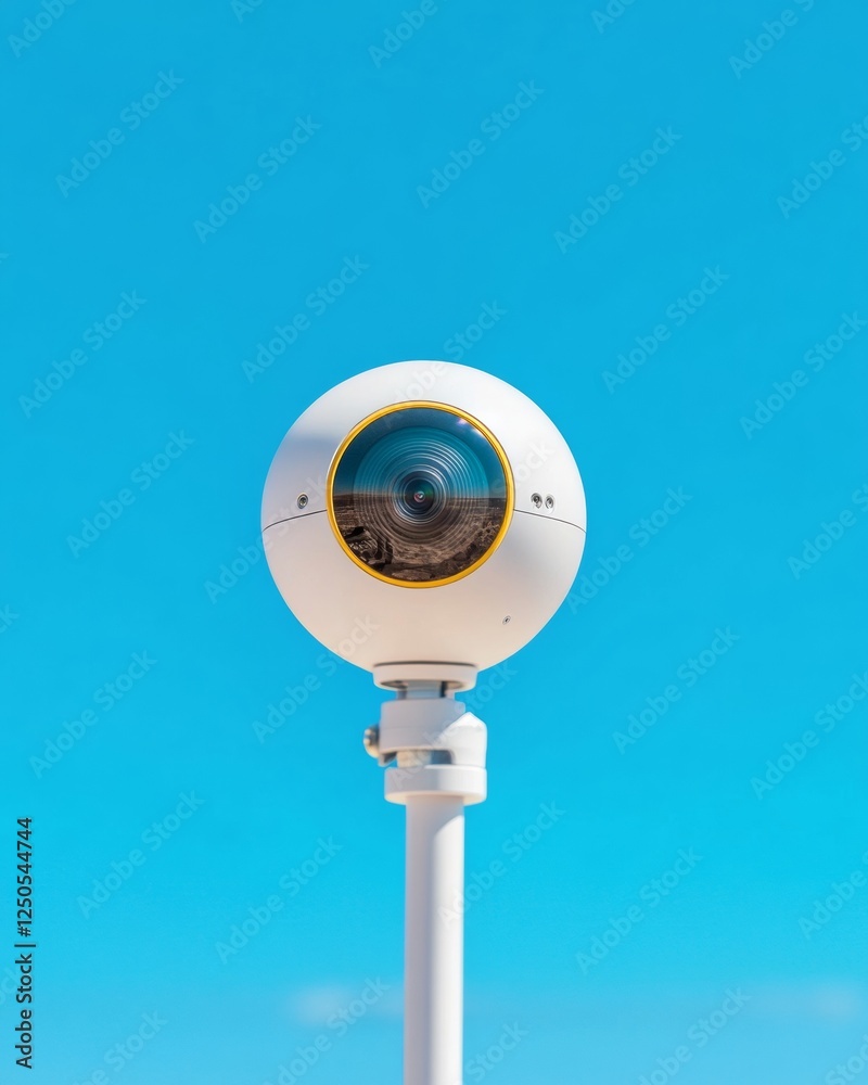 Poster minimalist anemometer against clear sky precision tech for wind measurement industrial documentation