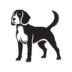 Refined Beagle silhouette perfect for stylish projects - Beagle illustration - minimal Beagle vector - dog silhouette
