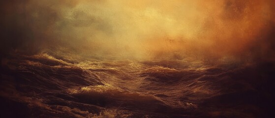 Naklejka premium Turbulent Seascape Dramatic Stormy Waves