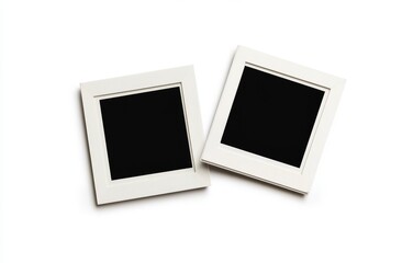 Two blank photo frames on white background (1)