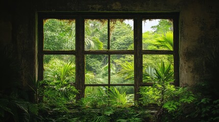 jungle, plants, overgrown, urban jungle
