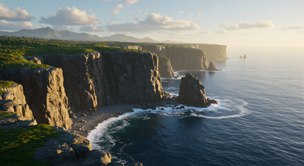 The Boundary of the Earth: A Striking Coastal Scenery