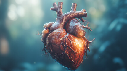 Realistic Human Heart with Vascular System