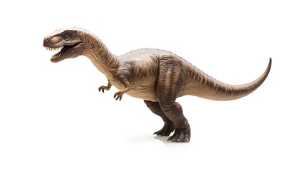 Fototapeta premium Tyrannosaurus Rex Dinosaur Toy Model Isolated On White