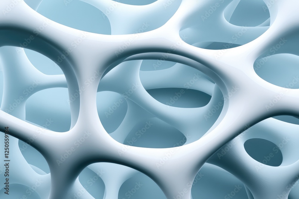 Poster Exploring abstract structures digital art 3d model modern environment close-up view conceptual design