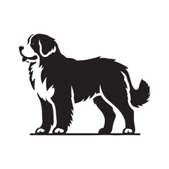 Artistic Bernese Mountain Dog silhouette with sleek details - Bernese Mountain Dog illustration - minimal Bernese Mountain Dog vector