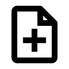 Obraz premium Add Document - Simple File & Folder Icon