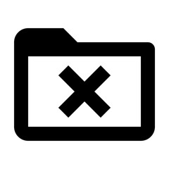 Obraz premium Close Folder - Simple File & Folder Icon