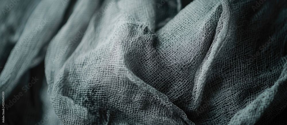 Poster gray fabric texture background with soft, wrinkled layers creating an elegant and subtle design idea