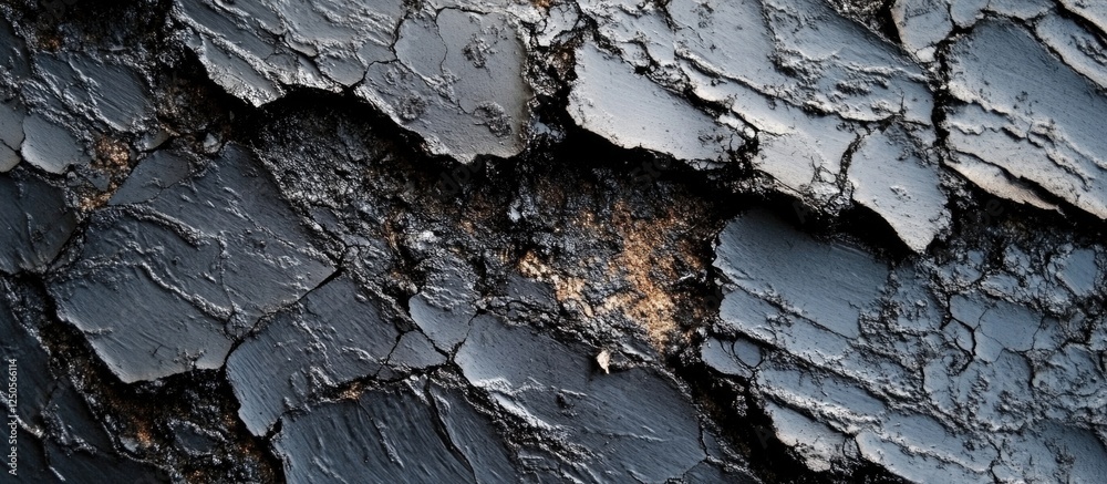 Poster aged black textured surface with greasy abstraction highlighting intricate details and open space fo