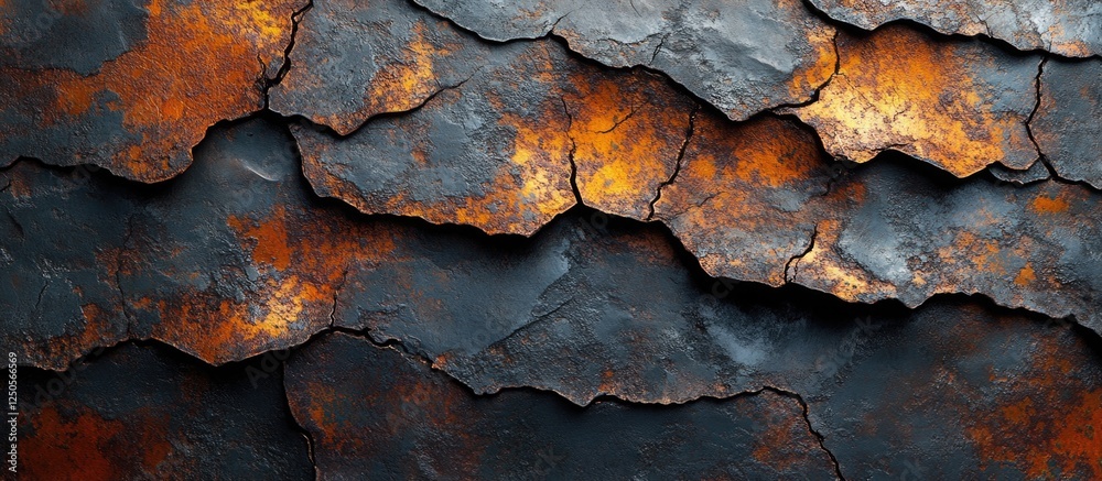 Poster rusty iron texture with intricate layers showcasing rich colors and abstract patterns ideal for back
