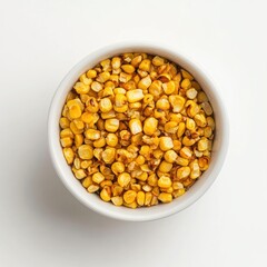 Roasted Corn Kernels Bowl White food    
