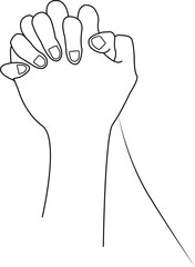 Obraz premium hands clasped together. Friendship and peace