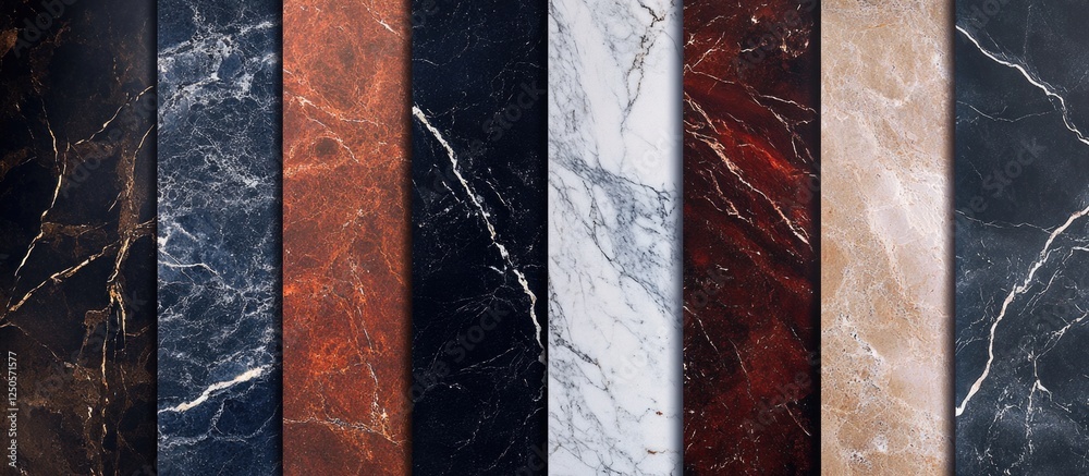 Poster elegant marble texture selection for architecture backgrounds showcasing various colors and patterns