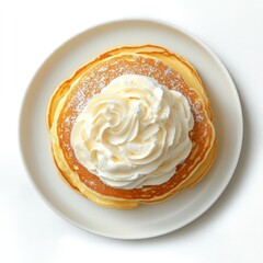 Fluffy Pancakes Whipped Cream Dessert   