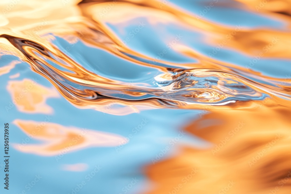 Leinwandbilder Dynamic Gradient Wave Art Flowing Curves on Glossy Surface for Modern Design Promotion in Tech and Digital Marketing - Visual Elegance with Fluid Motion Aesthetics