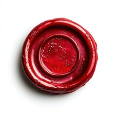 Red Wax Seal Stamp Vintage Design art   