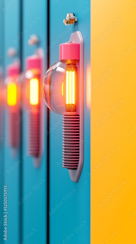 Poster Vibrant Industrial Server Racks with Modern Lighting and Cable Systems Futuristic Tech Display for Innovative IT Infrastructure and Efficient Digital Operations