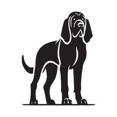 Premium Bloodhound silhouette crafted for high-quality visuals - Bloodhound illustration - minimal Bloodhound vector - dog silhouette
