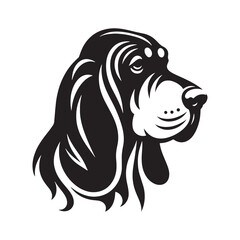 Bloodhound silhouette designed for professional and creative use - Bloodhound illustration - minimal Bloodhound vector - dog silhouette

