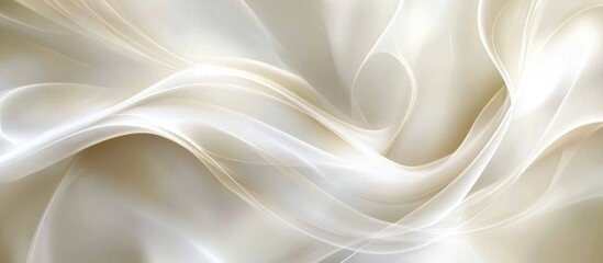 Fototapeta premium Soft beige abstract background with flowing curves and ample negative space ideal for elegant text placement and minimalist design projects