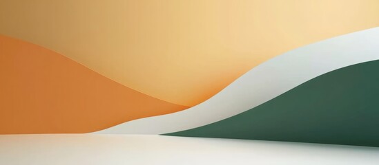 Obraz premium Abstract Pastel Background with Curved Lines for Education or Presentation Use Featuring Ample Blank Space for Text Insertion