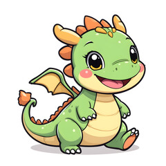 Fototapeta premium Happy Cartoon Dragon