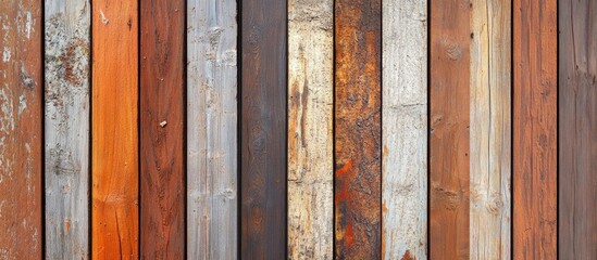 Rustic wooden planks background showcasing a variety of rich brown tones and textures for interior design or vintage themes