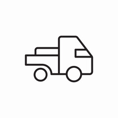 Small delivery truck icon vector sign