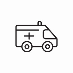 Emergency ambulance vehicle icon vector sign