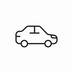 Compact city car icon vector sign