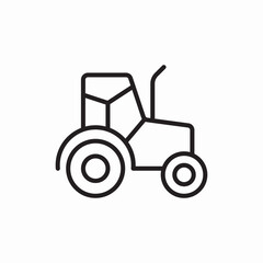 Farm agriculture tractor icon vector sign