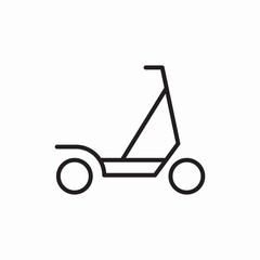 Urban kick scooter icon vector sign