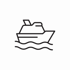 Speed boat marine icon vector sign