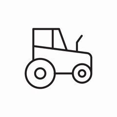 Farm agriculture tractor icon vector sign