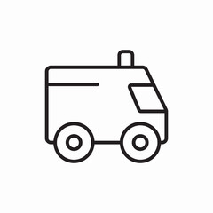 Emergency ambulance vehicle icon vector sign
