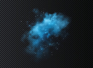 blue sparkling fairy dust effect with glowing particles, stardust trails, and magical mist. Perfect for Xmas, galaxy themes, overlays, fantasy backgrounds, neon explosions, and enchanting vector desig