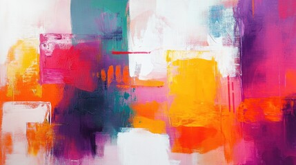 Fototapeta premium Vibrant modern abstract art with geometric shapes suitable for contemporary home decor and innovative artistic expressions