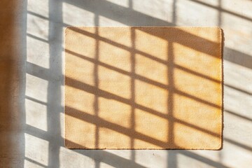 Sunlit Minimalist Yoga Space Natural Fiber Mats on Concrete - Mindful Movement Learning for Health Content and Eco-Friendly Fitness Campaigns