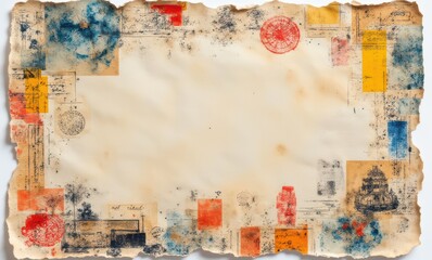 Vintage styled paper with decorative edges