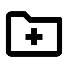 Obraz premium Medical Folder - Simple Minimalist Health Icon - Wellness & Medical Care