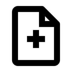 Fototapeta premium Medical File - Simple Minimalist Health Icon - Wellness & Medical Care