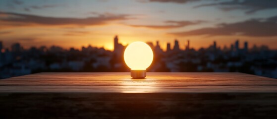 Futuristic Tech Visualization Illuminated Globe on Sleek Urban Roof - Inspiring Data-Driven Innovation for Smart City Integration and Modern Architectural Impact