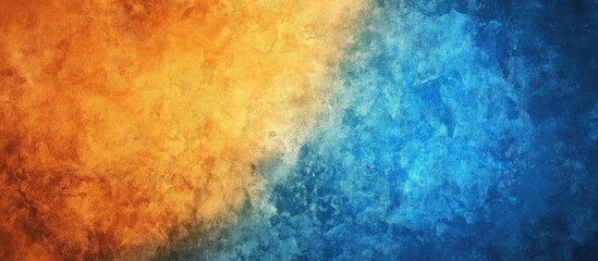 Abstract textured background with vibrant blue and orange colors merging in an artistic pattern for creative projects and design applications